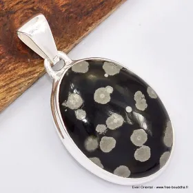 Pendentif Obsidienne Galaxy oval - Bijoux en Obsidienne Galaxie