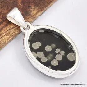 Pendentif Obsidienne Galaxy oval - Bijoux en Obsidienne Galaxie