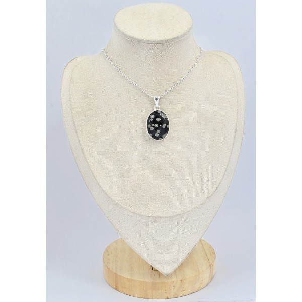 Pendentif Obsidienne Galaxy oval Bijoux en Obsidienne Galaxie SK12.3