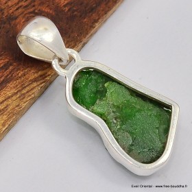 Pendentif Chrome diopside brut asymétrique Bijoux en Chrome Diopside SK15