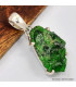 Pendentif Chrome diopside brut serti griffes Bijoux en Chrome Diopside SK15.1