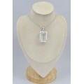 Grand pendentif Cristal de roche facetté Bijoux en Cristal de roche SK16.5