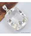 Gros pendentif Cristal de roche facetté diamant Bijoux en Cristal de roche SK16.4