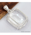 Gros pendentif Cristal de roche facetté diamant Bijoux en Cristal de roche SK16.4