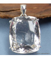 Gros pendentif Cristal de roche facetté diamant Bijoux en Cristal de roche SK16.4