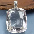 Gros pendentif Cristal de roche facetté diamant - Bijoux en Cristal de roche