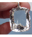 Gros pendentif Cristal de roche facetté diamant Bijoux en Cristal de roche SK16.4