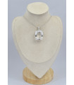 Gros pendentif Cristal de roche facetté diamant Bijoux en Cristal de roche SK16.4