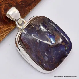 Pendentif Opale boulder marron mauve - Bijoux en Opale Boulder