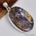 Pendentif Authentique Opale Boulder mauve - Bijoux en Opale Boulder
