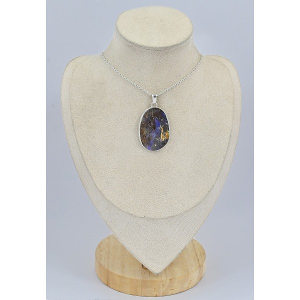 Pendentif Authentique Opale Boulder mauve Bijoux en Opale Boulder SK18.3