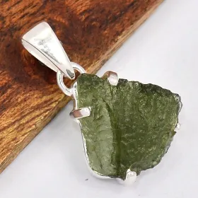 Pendentif Véritable Moldavite grade AAA - Bijoux en Moldavite