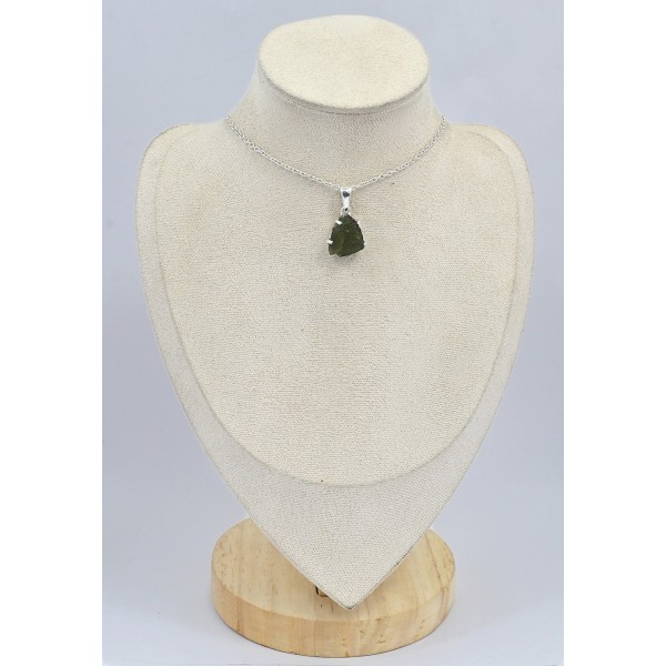 Authentique pendentif Moldavite grade AAA Bijoux en Moldavite SK17.7