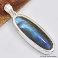 Somptueux pendentif en Labradorite bleue facettée - Bijoux en Labradorite Bleue