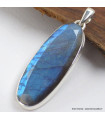 Somptueux pendentif en Labradorite bleue facettée Bijoux en Labradorite Bleue SK19