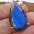 Pendentif Labradorite bleue facettée - Bijoux en Labradorite Bleue
