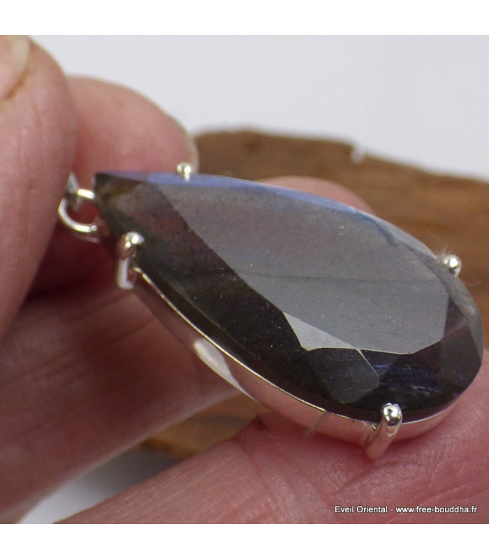 Pendentif Labradorite bleue facettée Bijoux en Labradorite Bleue SK19.1