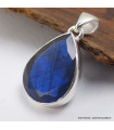 Petit pendentif goutte Labradorite bleue Bijoux en Labradorite Bleue SK19.2