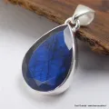 Petit pendentif goutte Labradorite bleue - Bijoux en Labradorite Bleue