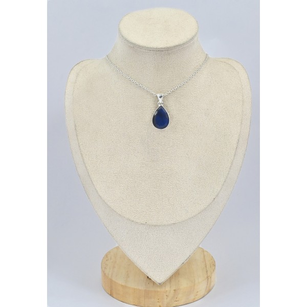 Petit pendentif goutte Labradorite bleue Bijoux en Labradorite Bleue SK19.2