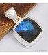 Petit pendentif carré Labradorite bleue Bijoux en Labradorite Bleue SK19.3