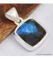 Petit pendentif carré Labradorite bleue Bijoux en Labradorite Bleue SK19.3