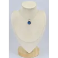 Petit pendentif carré Labradorite bleue - Bijoux en Labradorite Bleue