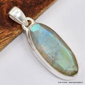 Superbe Labradorite bleu orange - Bijoux en Labradorite Bleue