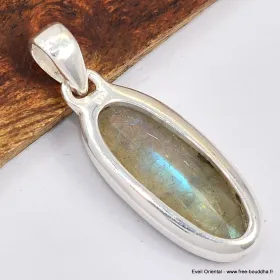 Superbe Labradorite bleu orange - Bijoux en Labradorite Bleue