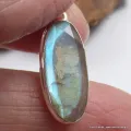 Superbe Labradorite bleu orange - Bijoux en Labradorite Bleue