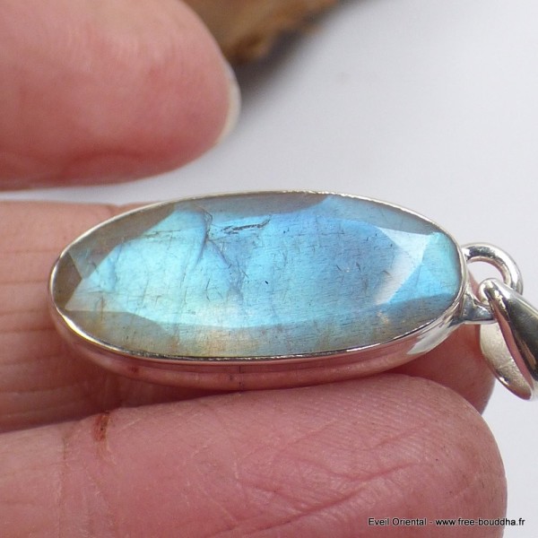 Superbe Labradorite bleu orange Bijoux en Labradorite Bleue SK19.4
