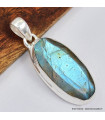 Superbe pendentif Labradorite bleu orange Bijoux en Labradorite Bleue SK19.5