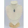 Superbe pendentif Labradorite bleu orange - Bijoux en Labradorite Bleue