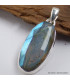 Superbe pendentif Labradorite bleu orange Bijoux en Labradorite Bleue SK19.5