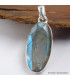 Superbe pendentif Labradorite bleu orange Bijoux en Labradorite Bleue SK19.5