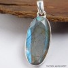 Superbe pendentif Labradorite bleu orange Bijoux en Labradorite Bleue SK19.5