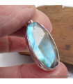 Superbe pendentif Labradorite bleu orange Bijoux en Labradorite Bleue SK19.5