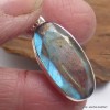 Superbe pendentif Labradorite bleu orange Bijoux en Labradorite Bleue SK19.5