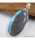 Pendentif oval Labradorite bleue grade AAA Bijoux en Labradorite Bleue SK19.6