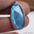 Pendentif oval Labradorite bleue grade AAA - Pendentifs pierres naturelles