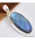 Pendentif oval Labradorite bleue grade AAA Bijoux en Labradorite Bleue SK19.6