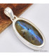 Pendentif oval Labradorite bleue grade AAA Bijoux en Labradorite Bleue SK19.6