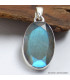 Pendentif argent Authentique Labradorite bleue Pendentifs pierres naturelles SK19.7