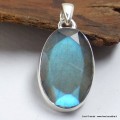Pendentif argent Authentique Labradorite bleue Pendentifs pierres naturelles SK19.7