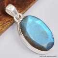Pendentif argent Authentique Labradorite bleue Pendentifs pierres naturelles SK19.7