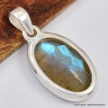 Pendentif argent Authentique Labradorite bleue Pendentifs pierres naturelles SK19.7