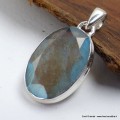 Pendentif argent Authentique Labradorite bleue Pendentifs pierres naturelles SK19.7