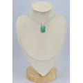 Pendentif Emeraude rectangulaire facettée - Bijoux en Emeraude