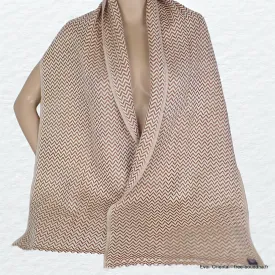 Echarpe laine cachemire motifs géométriques - Echarpes Laine Homme Femme