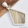 Pendentif trapèze en silex rayé - Bijoux en Silex